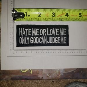 Black and White Embroidered Patch